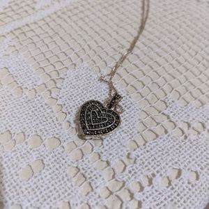 Silver heart necklace